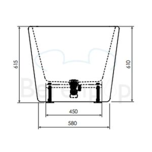 Clou InBe IB0540301 vrijstaand bad 165x73 acryl wit