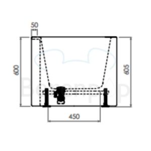 Clou InBe IB0540506 bad wandmodel 172x74 acryl wit