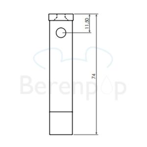 Clou Quadria CL090110629 reserverolhouder chroom