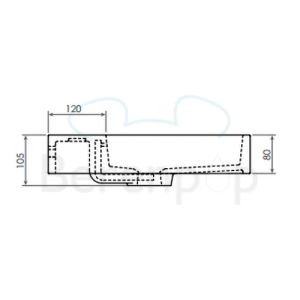 Clou Wash Me CL0201032 wastafel 70x42cm keramiek wit