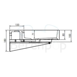 Clou Wash Me CL0226039 dubbele wastafel 110x42cm mineral marmer wit