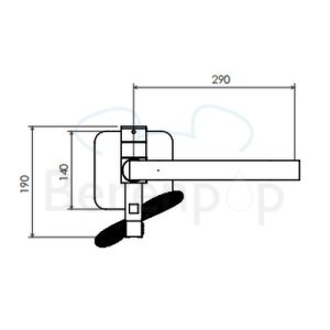 Clou Xo CL060400329 type 3 vrijstaande badkraan met handdouche chroom