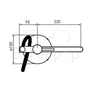 Clou Xo CL060401329 type 13 vrijstaande badkraan met handdouche chroom