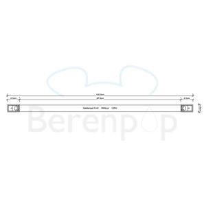 Decor Walther 0302403 OMEGA 20 wandlamp 30,5/50,5/100,5x4,5cm geborsteld nikkel