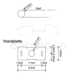 Decor Walther 0317603 DIM 40 wandlamp 40cm geborsteld nikkel