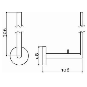 Clou Flat CL0902035 reserverolhouder chroom