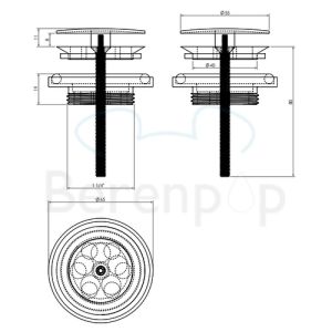 Clou Mini Wash Me CL065102240 plug RVS gepolijst