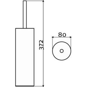 Clou Sjokker SJ092600101 toiletborstel garnituur staand chroom