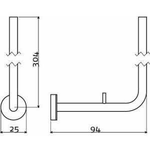 Clou Slim CL090303541 reserverolhouder rvs geborsteld
