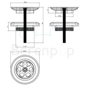 Clou Wash Me CL065101040 plug (t.b.v. waterstop) RVS gepolijst