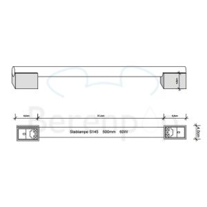 Decor Walther 0302403 OMEGA 20 wandlamp 30,5/50,5/100,5x4,5cm geborsteld nikkel