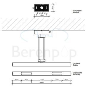 Decor Walther 0317620 DIM 40 wandlamp 40cm goud