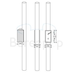 Decor Walther 0319600 OMEGA 2 wandlamp 30/50x5cm chroom