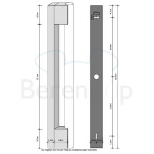 Decor Walther 0320500 OMEGA 50 wandlamp 50,5x8,5cm chroom