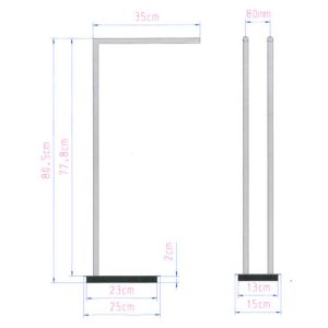 Decor Walther 0504834 Straight 2 handdoekhouder standaard geborsteld nikkel