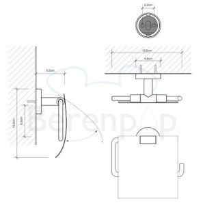 Decor Walther Basic 0530200 BA TPH4 toiletrolhouder chroom