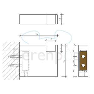 Decor Walther Brick 0590000 BK HAK1 handdoekhaak chroom