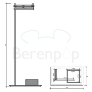 Decor Walther Brick 0591300 BK SBK toiletborstelhouder/ toiletrolhouder standaard chroom