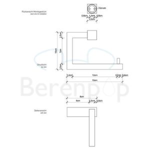 Decor Walther Corner 0561560 CO TPH3 toiletrolhouder mat zwart