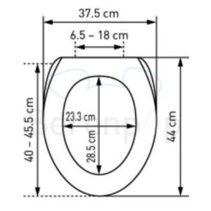 Diaqua Barbana 31166646 toiletzitting met deksel beige
