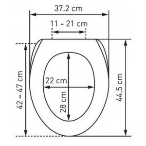 Diaqua Paris 3D 31171012 toiletzitting met deksel 3D motief Wave