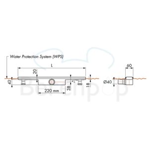 Easy Drain Compact 30 FF EDCOMFF80030 douchegoot 80cm zijuitloop