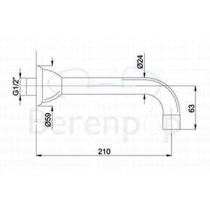 Fima Carlo Frattini F2156OR wanduitloop 1/2