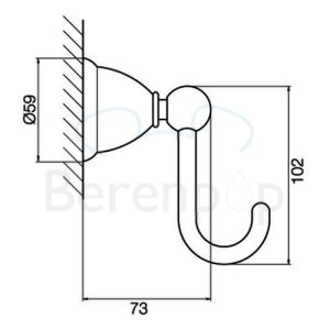Fima Carlo Frattini Style F60441CR handdoekhaak chroom
