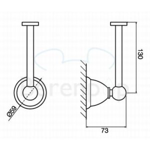 Fima Carlo Frattini Style F60451SN toiletrolhouder zonder klep geborsteld nikkel