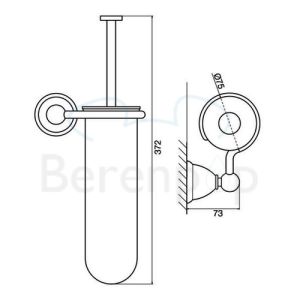 Fima Carlo Frattini Style F60461SN toiletborstelgarnituur wit gesatineerd glas/ geborsteld nikkel