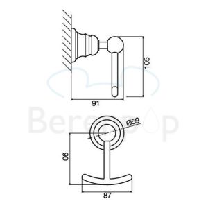 Fima Carlo Frattini Victory F60642CR dubbele handdoekhaak chroom