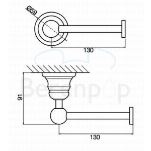 Fima Carlo Frattini Victory F60651CR toiletrolhouder zonder klep chroom