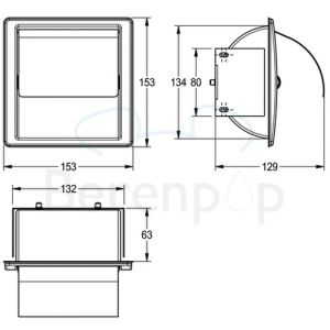 Franke Stratos STRX673E toiletrolhouder met deksel inbouw RVS