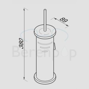 Geesa Hotel 5115 toiletborstelhouder wand (witte borstelkop) chroom