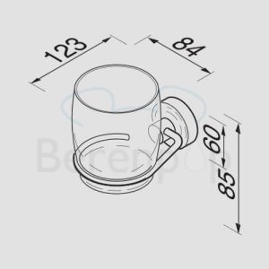 Geesa Luna 5502 glashouder chroom