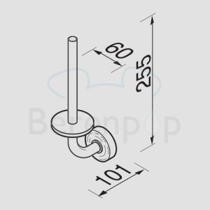 Geesa Luna 5518 reserverolhouder dubbel chroom