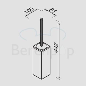 Geesa Modern Art 351006 toiletborstelhouder wand (zwarte borstelkop) chroom