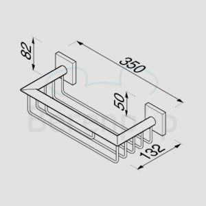 Geesa Nelio 681402 fles- en sponshouder 350mm chroom
