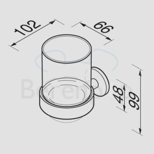 Geesa Nemox Stainless Steel 650205 glashouder RVS geborsteld