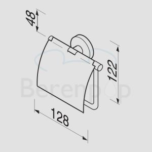 Geesa Nemox Stainless Steel 650805 toiletrolhouder met klep RVS geborsteld