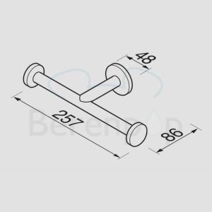 Geesa Nemox Stainless Steel 651805 dubbele toiletrolhouder RVS geborsteld