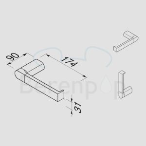 Geesa Wynk 450902 toiletrolhouder chroom