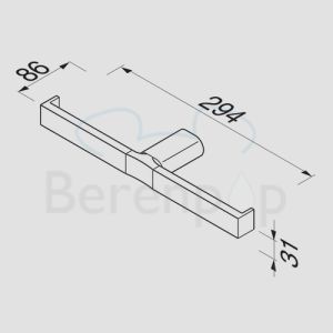 Geesa Wynk 451802 dubbele toiletrolhouder chroom