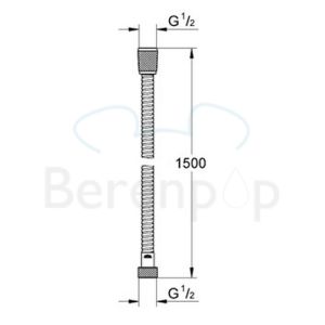 Grohe Relexa 28143000 doucheslang 150cm chroom