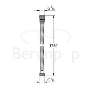 Grohe Rotaflex 28025000 doucheslang 175cm chroom