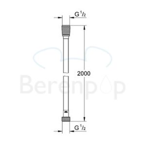 Grohe Silverflex 27137000 doucheslang 200cm chroom