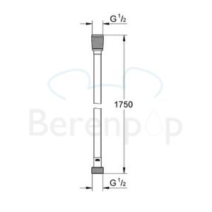 Grohe Silverflex 28388000 doucheslang 175cm chroom