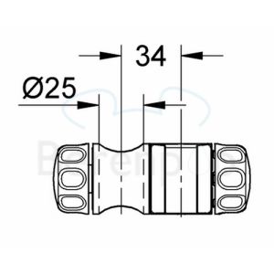Grohe Tempesta - Solo - Relexa 07659000 glijstuk voor glijstang chroom