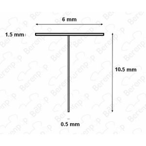 HSK E85067105 inschuifrubber voor doucheprofiel 100cm lengte - 10,5mm hoog *niet meer leverbaar*