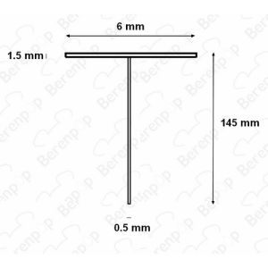 HSK E85067145 inschuifrubber voor doucheprofiel 100cm lengte - 14,5mm hoog *niet meer leverbaar*